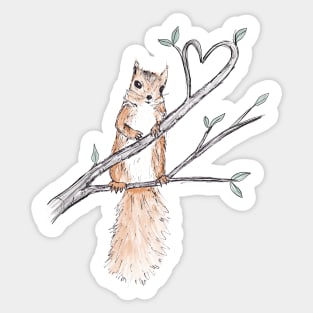 Lovely Little Squirrel Sticker